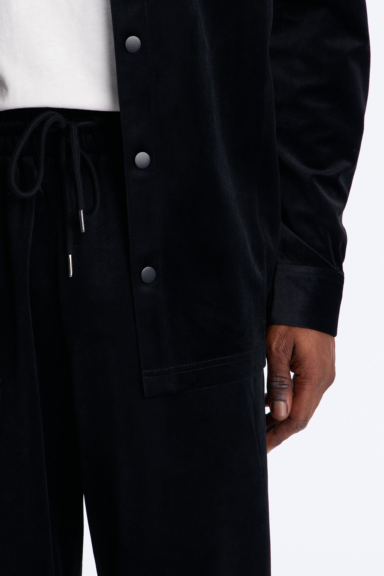 Straight Crescent Track Pant - Black