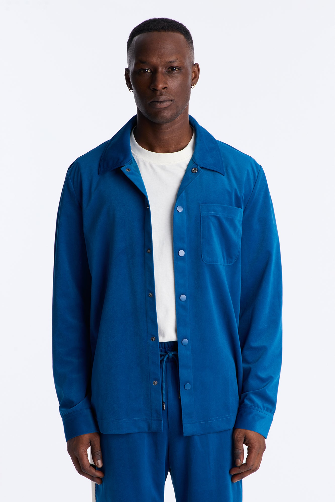 Crescent Button Up Shirt - Blue