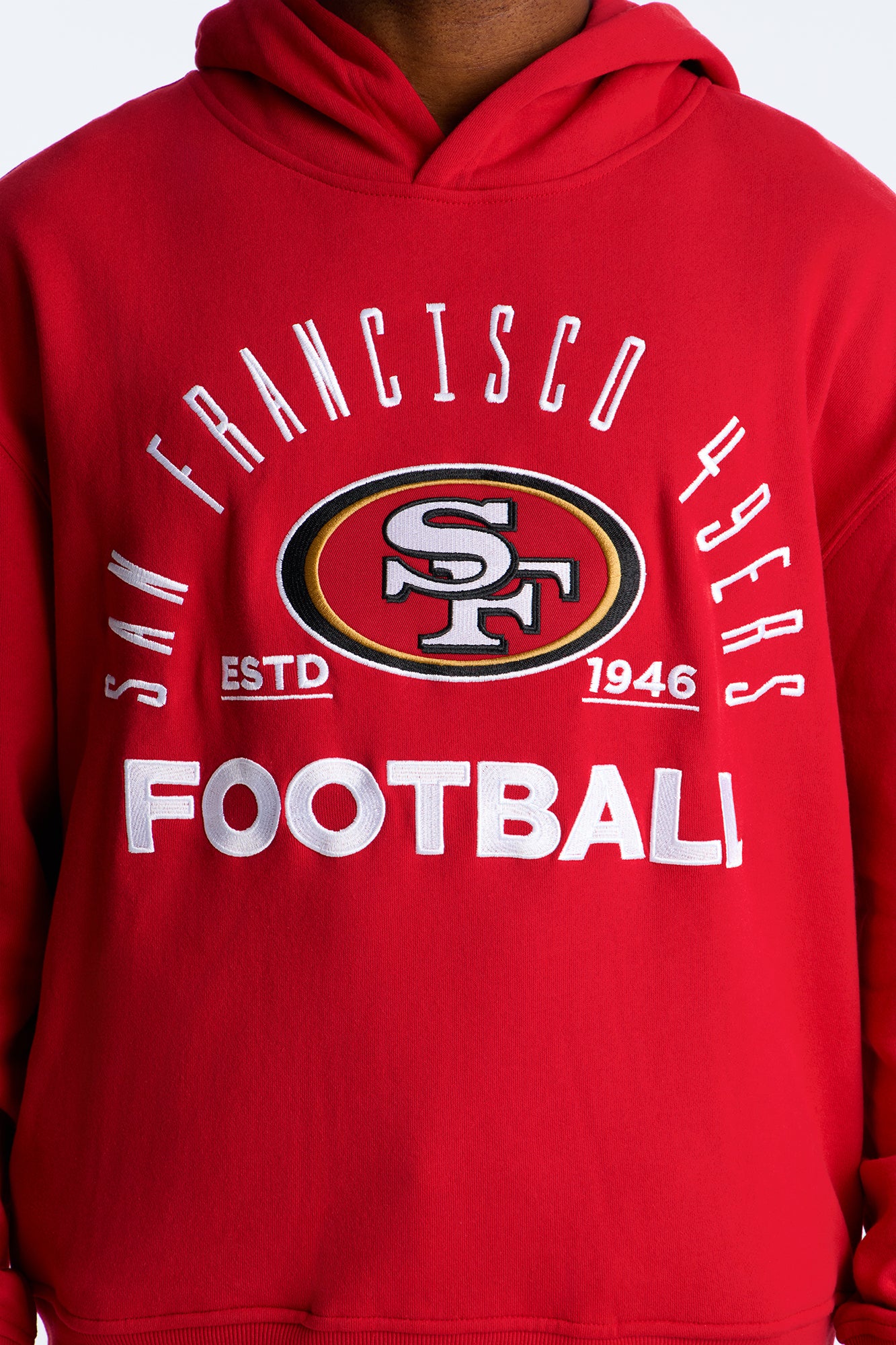 49ers Barrel Roll Oversized Hoodie - Red