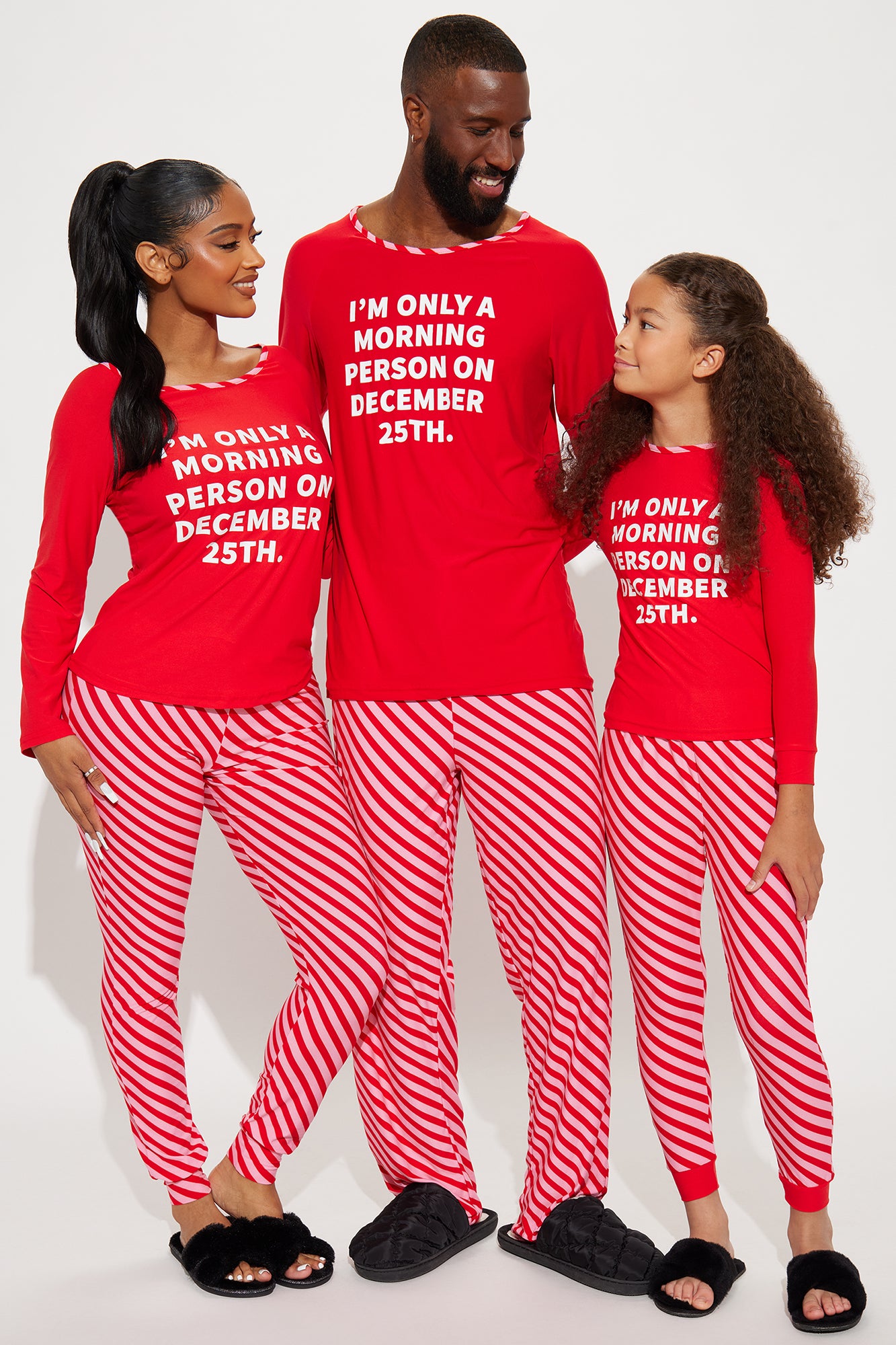 Mini Only A Morning Person On Christmas Jogger Set - Red/combo