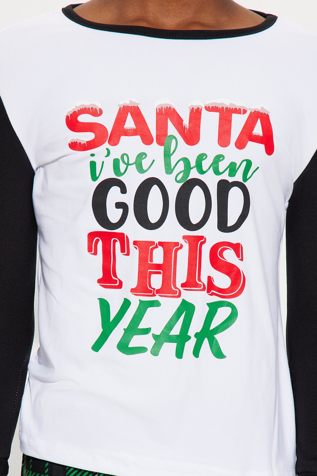 Mini On Santa's Nice List Matching Family Jogger Set - White/combo