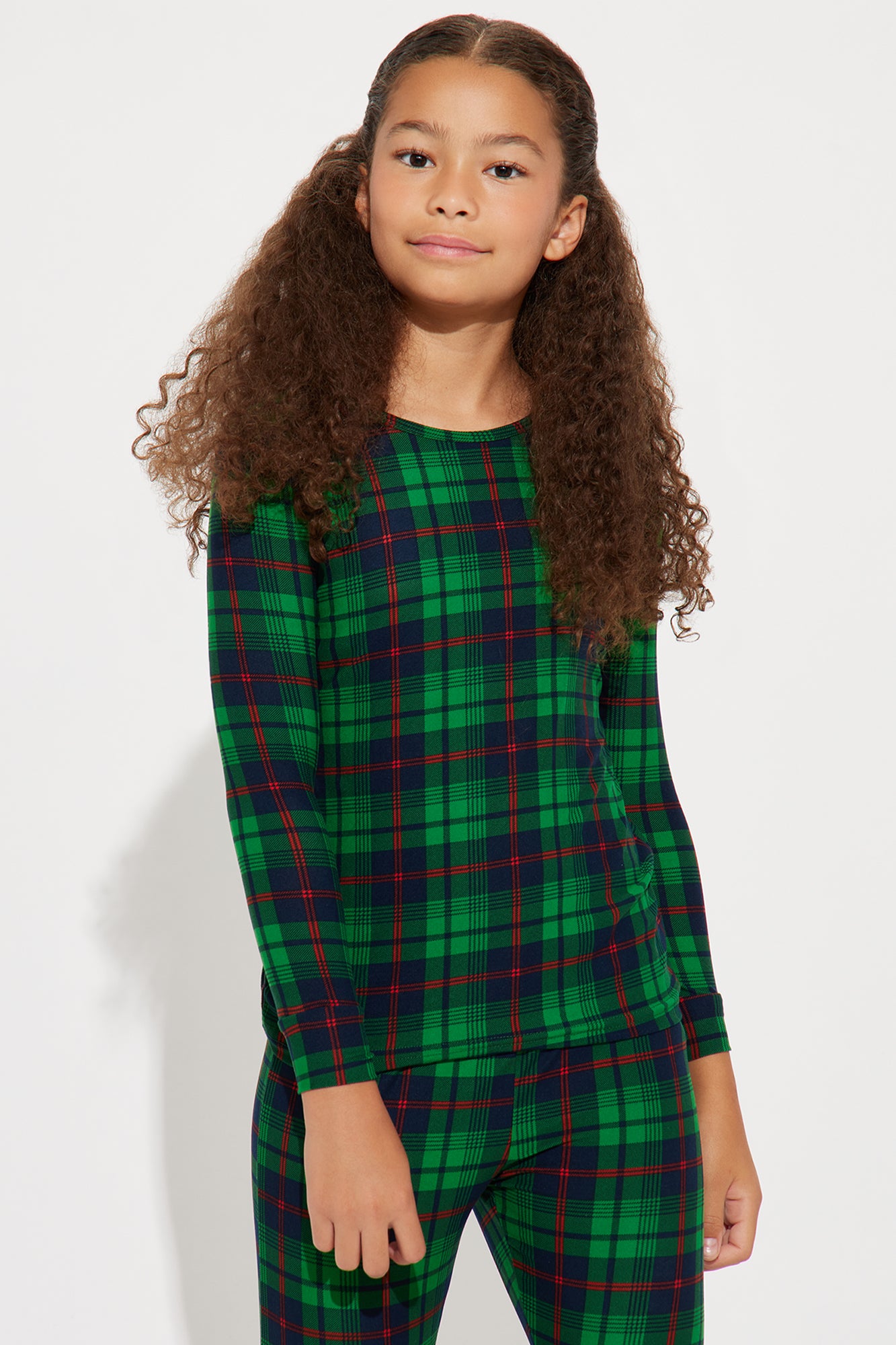 Mini Winter Getaway Matching Family Pant Set - Green/combo