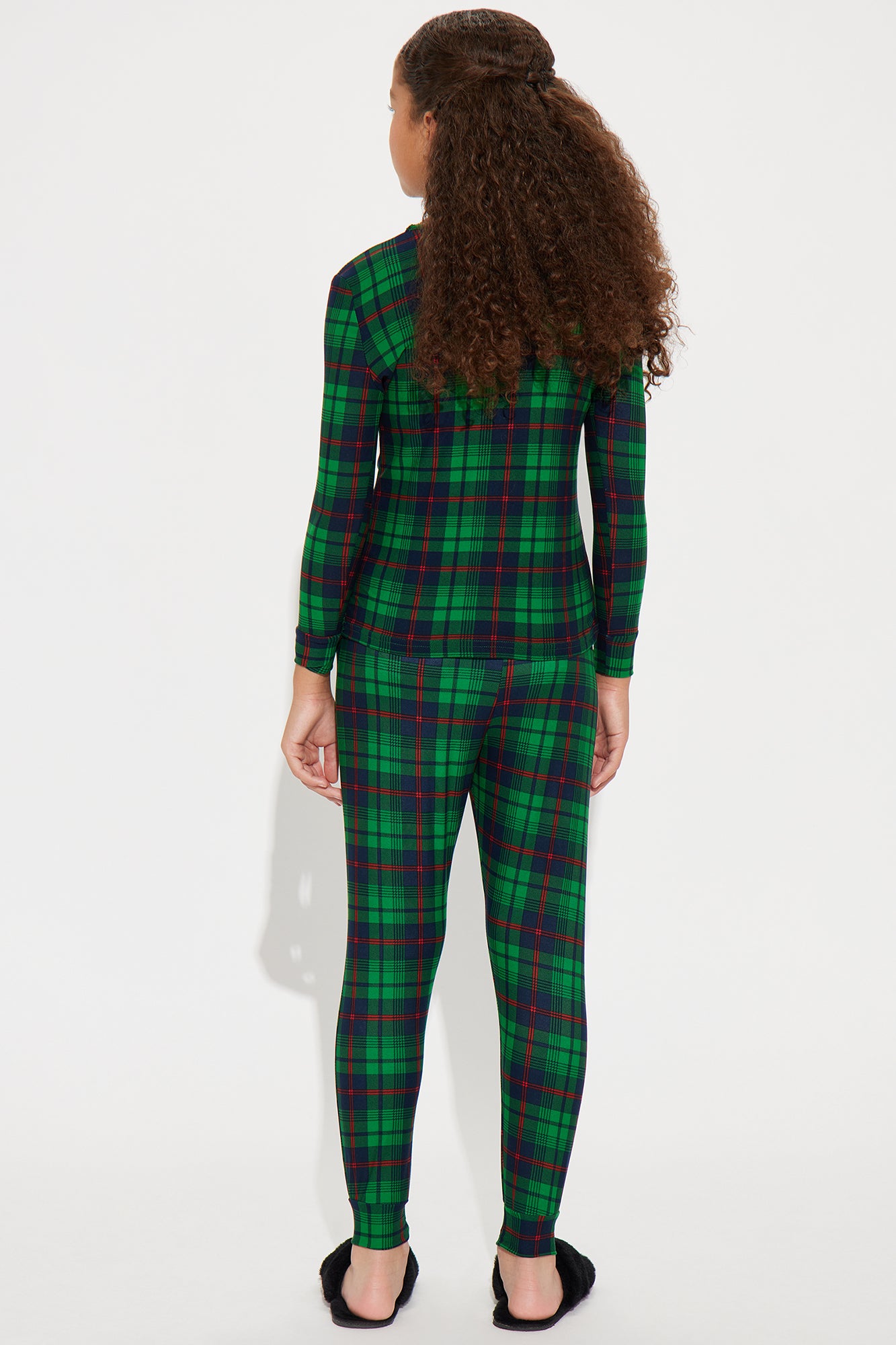 Mini Winter Getaway Matching Family Pant Set - Green/combo