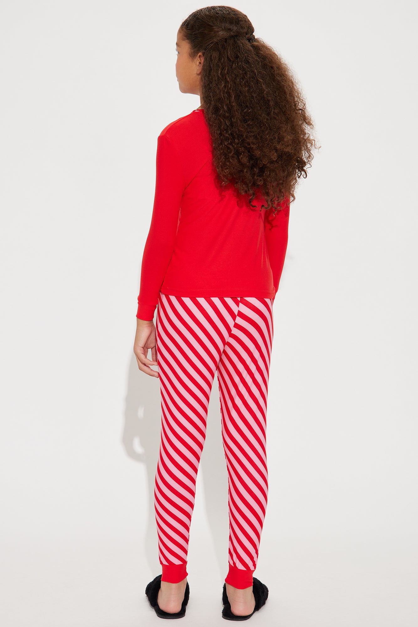 Mini Only A Morning Person On Christmas Jogger Set - Red/combo