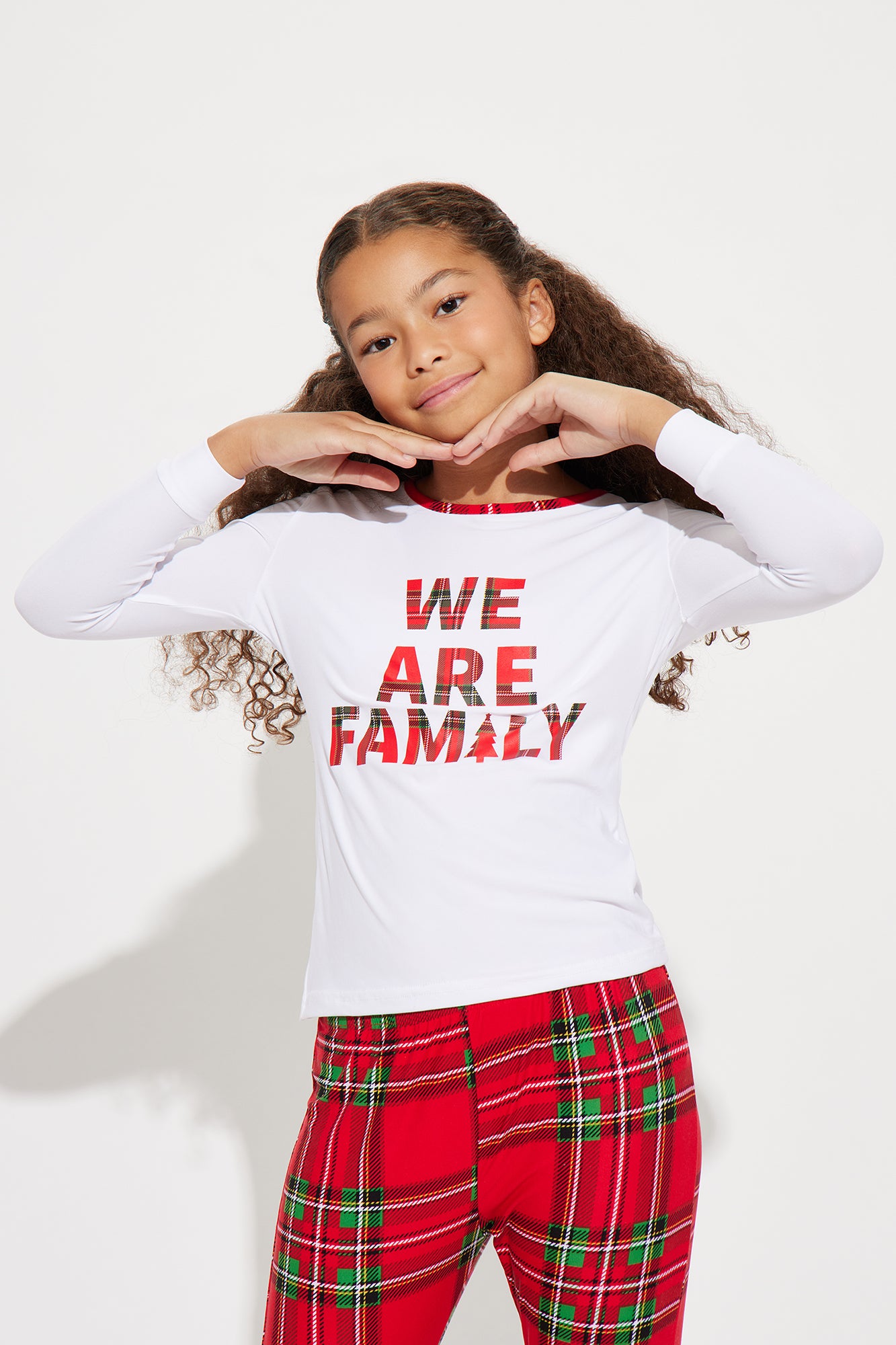 Mini Merry Christmas Matching Family Jogger Set - Red/White