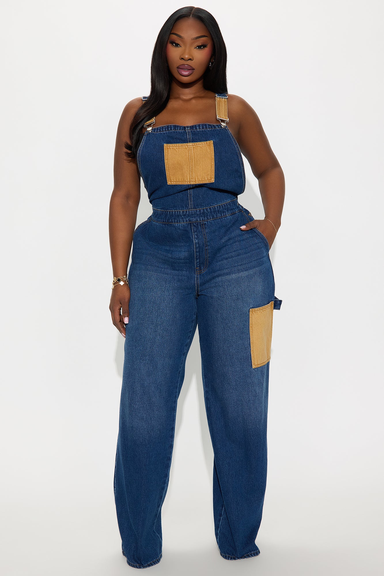 Busy Crafting Denim Overalls - Dark Wash