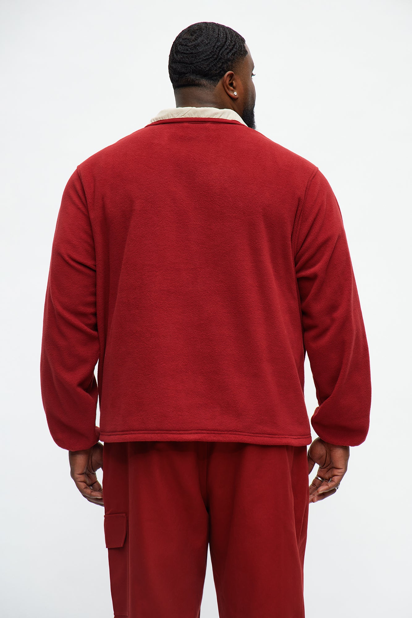 Take A Hike Quarter Zip Sweatshirt - Burgundy