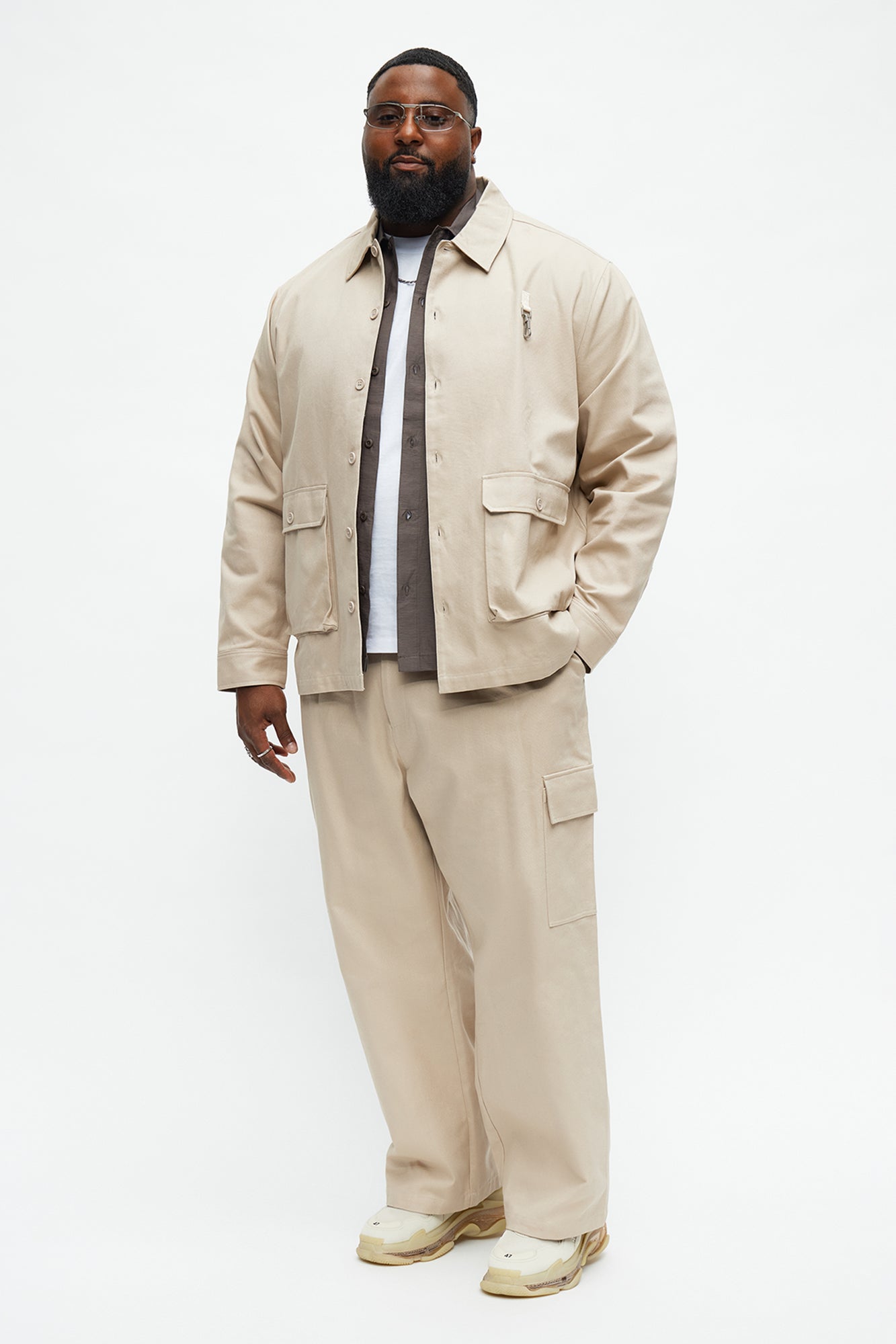 Fairfax Canvas Multi Pocket Shirt - Taupe