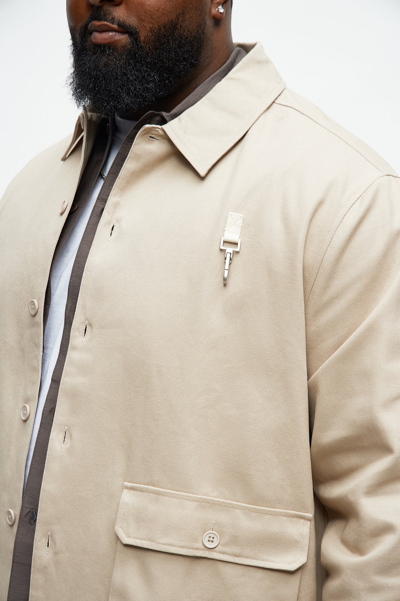 Fairfax Canvas Multi Pocket Shirt - Taupe