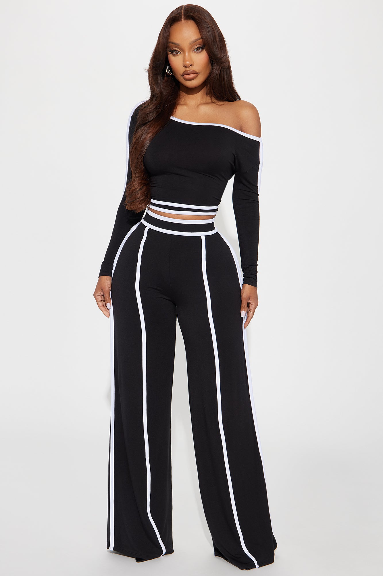 Sporty Moment Pant Set - Black