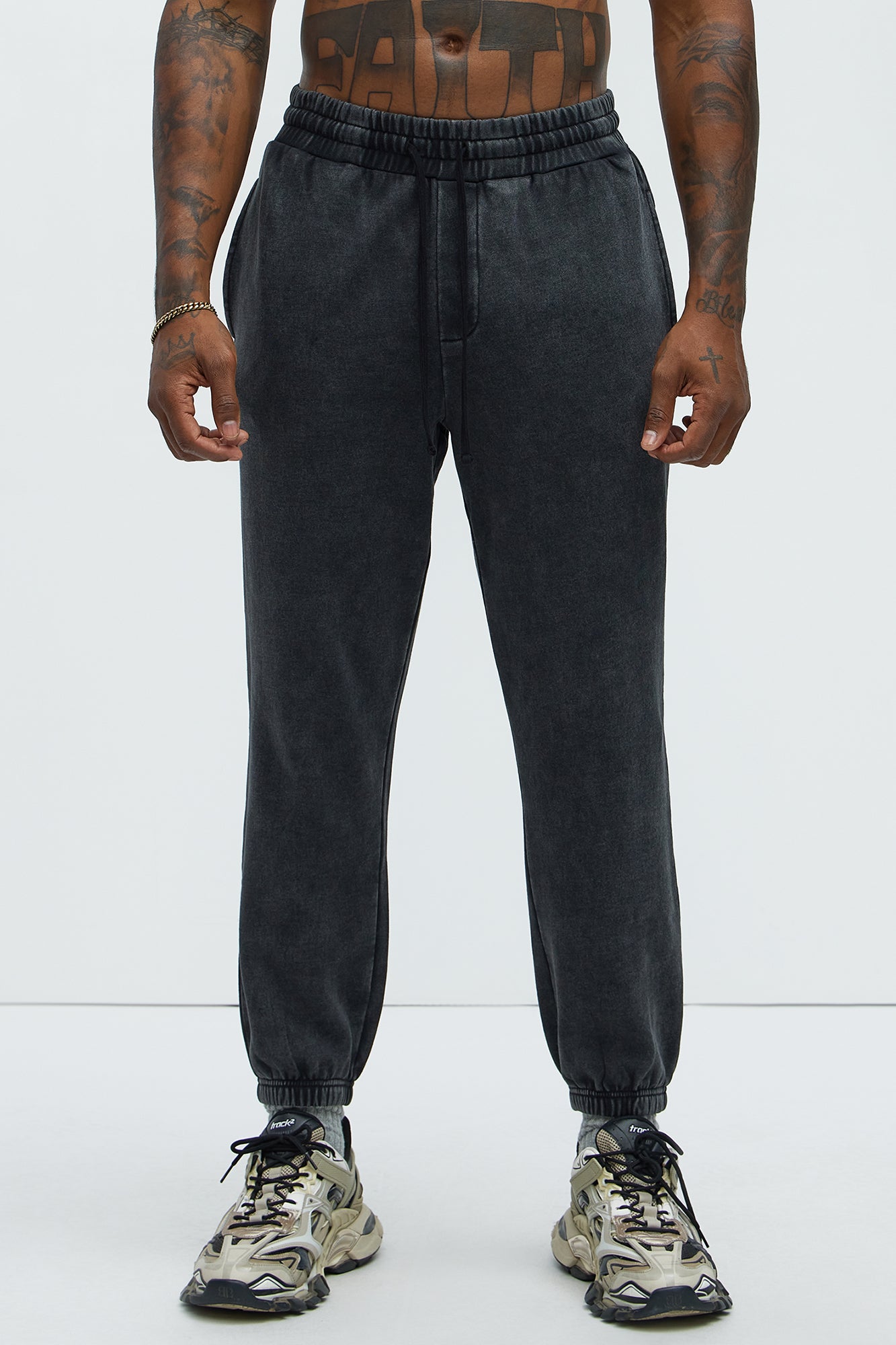 Tayson Heavy Wash Jogger - Black Wash