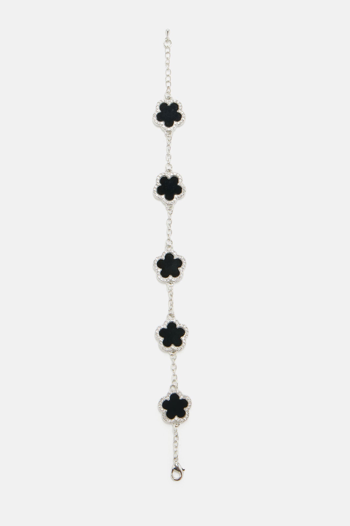 My Clover Chain Bracelet - Black/Silver