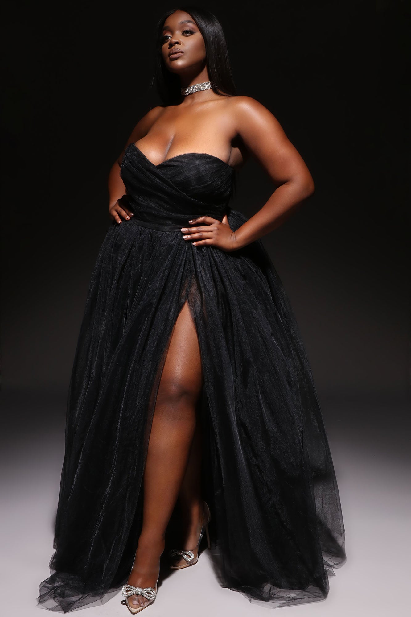 Elle Tulle Gown - Black