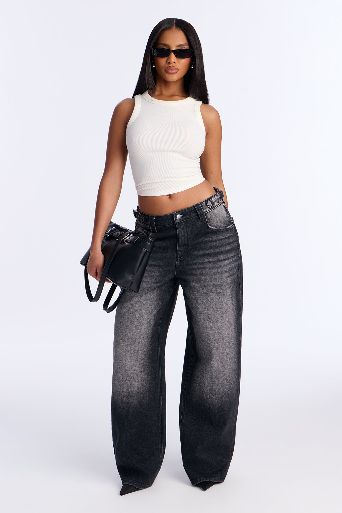 Midnight Muse Tinted Straight Leg Jeans - Black Wash