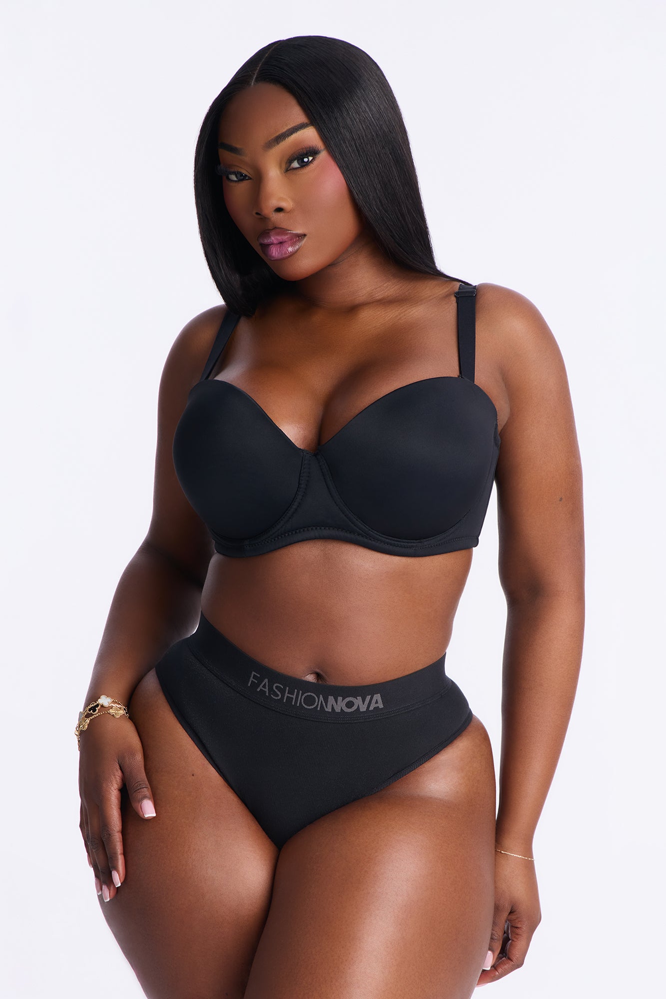 FN Mood Cotton Ribbed Hipster Panty - Black