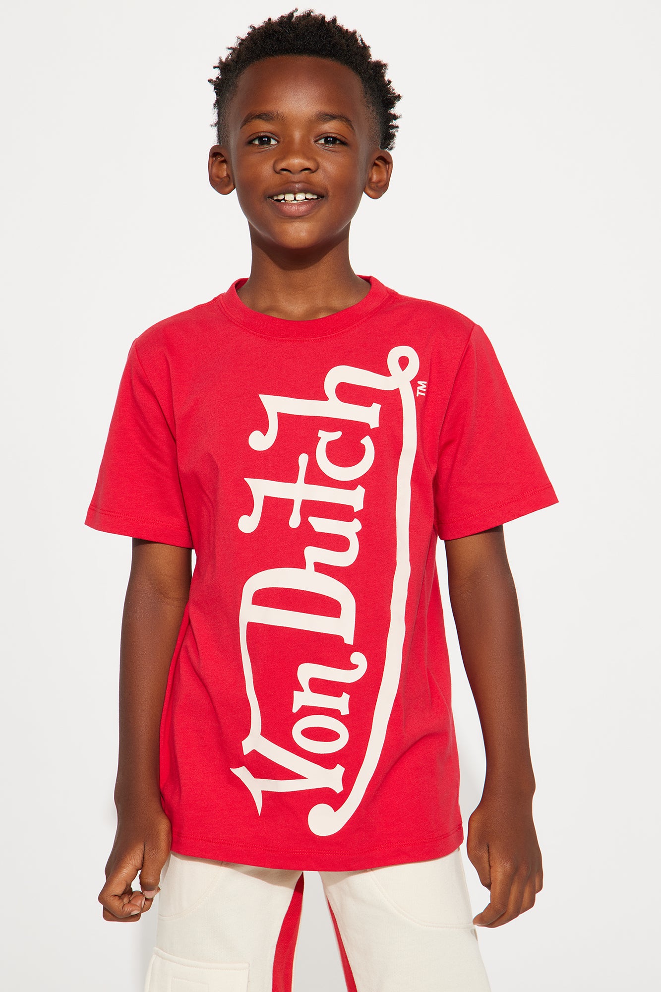 Mini Von Dutch Blasted Short Sleeve Tee - Red