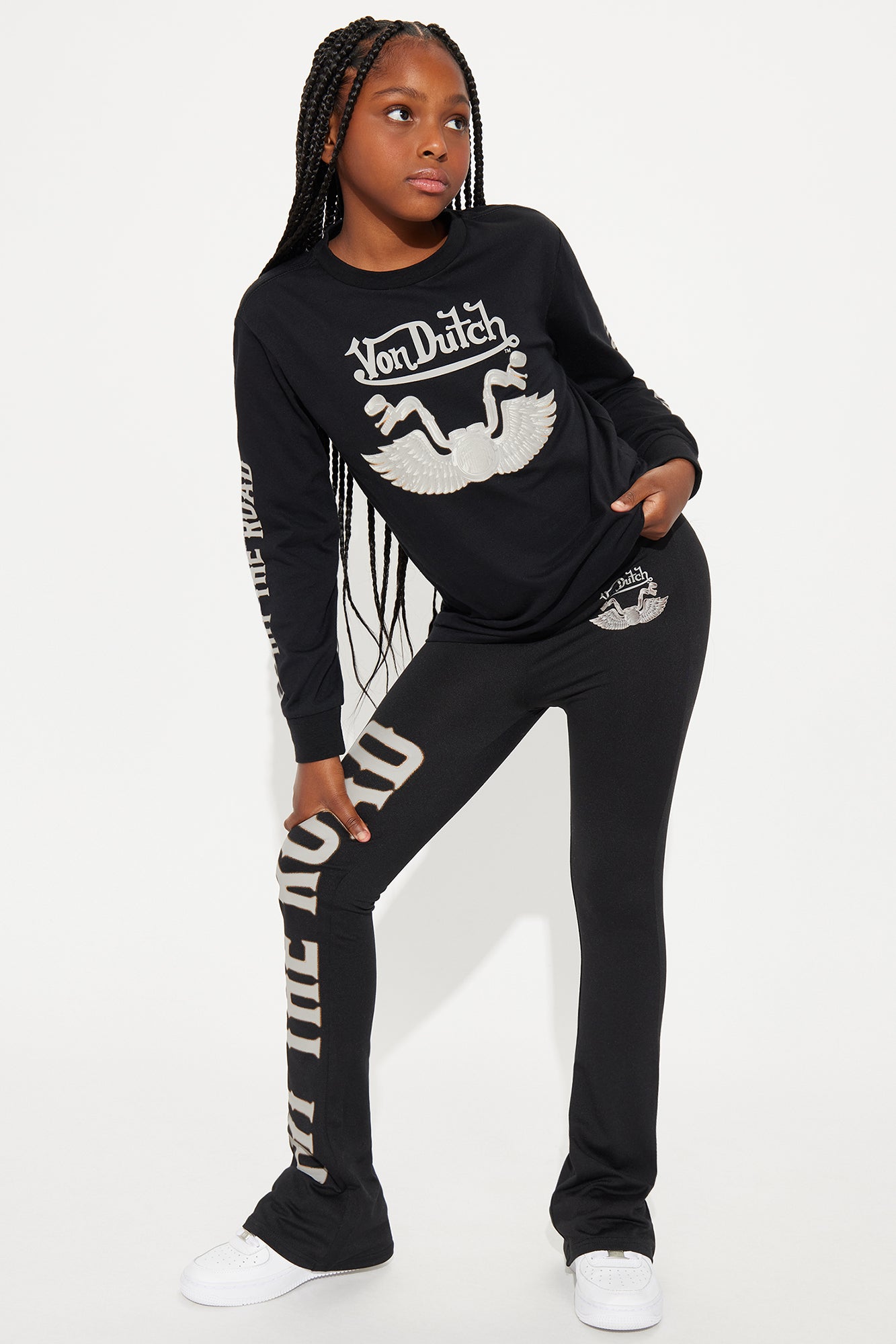 Mini Von Dutch Hit The Road Flare Pant - Black