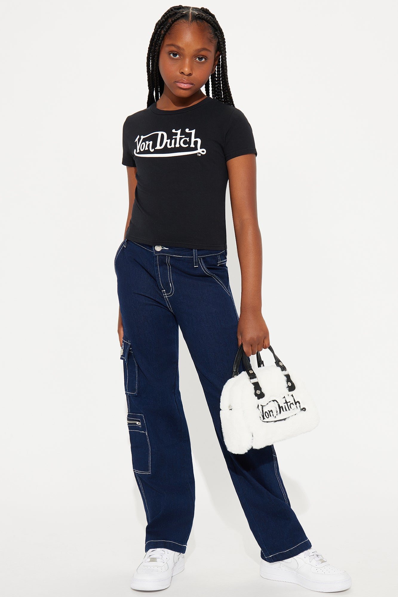 Mini Von Dutch OG Baby Tee - Black/White