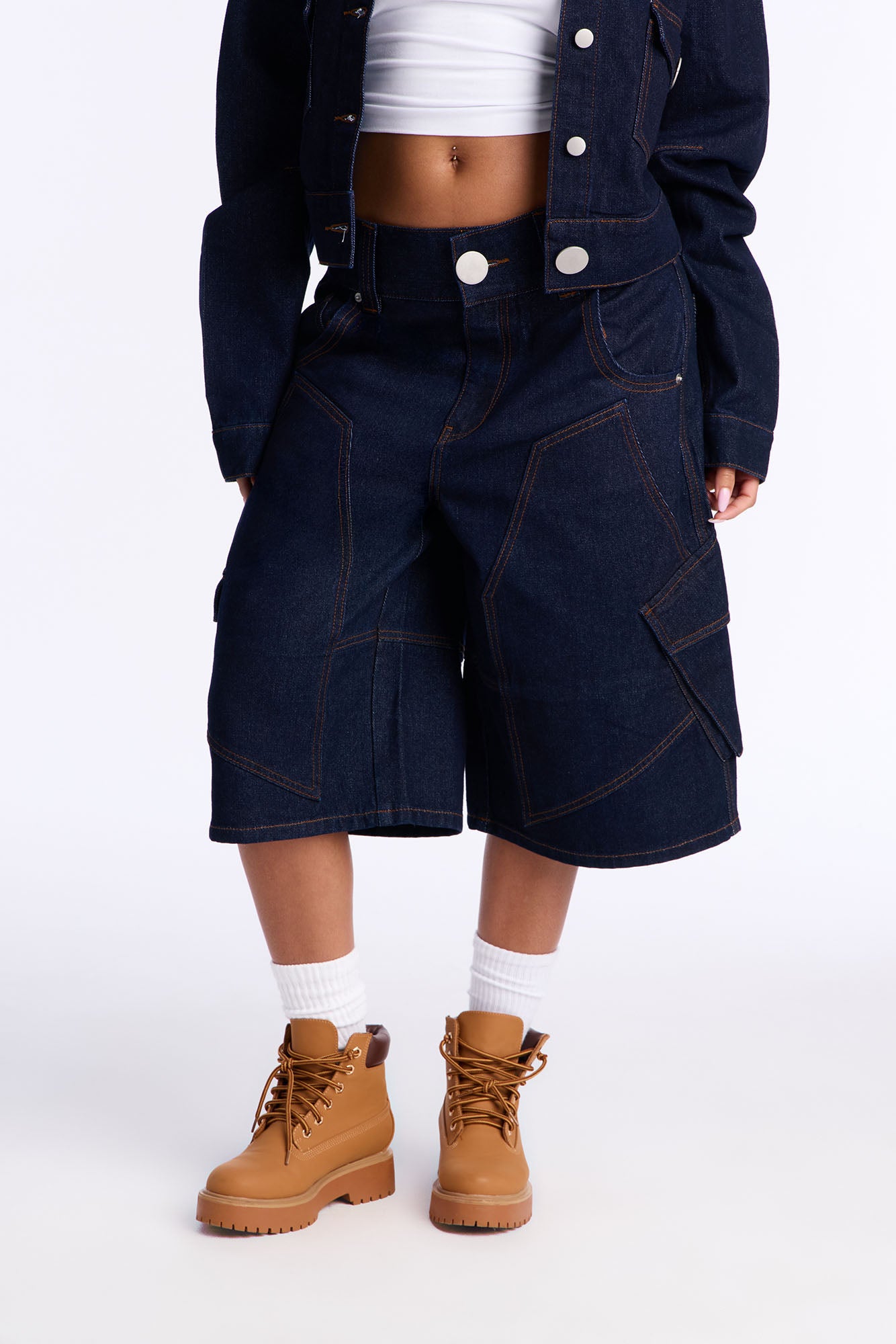North End Denim Jorts - Dark Denim