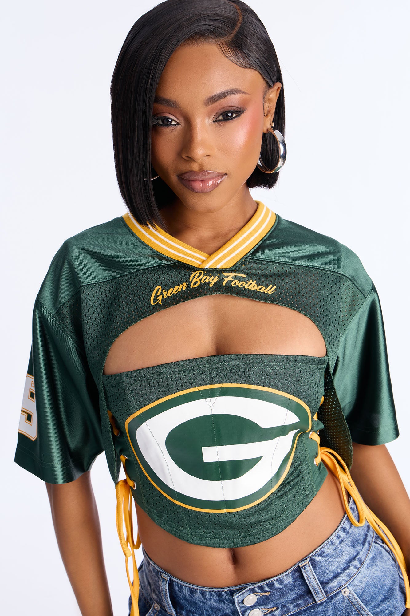 NFL Green Bay Packers Corset Top - Green/combo