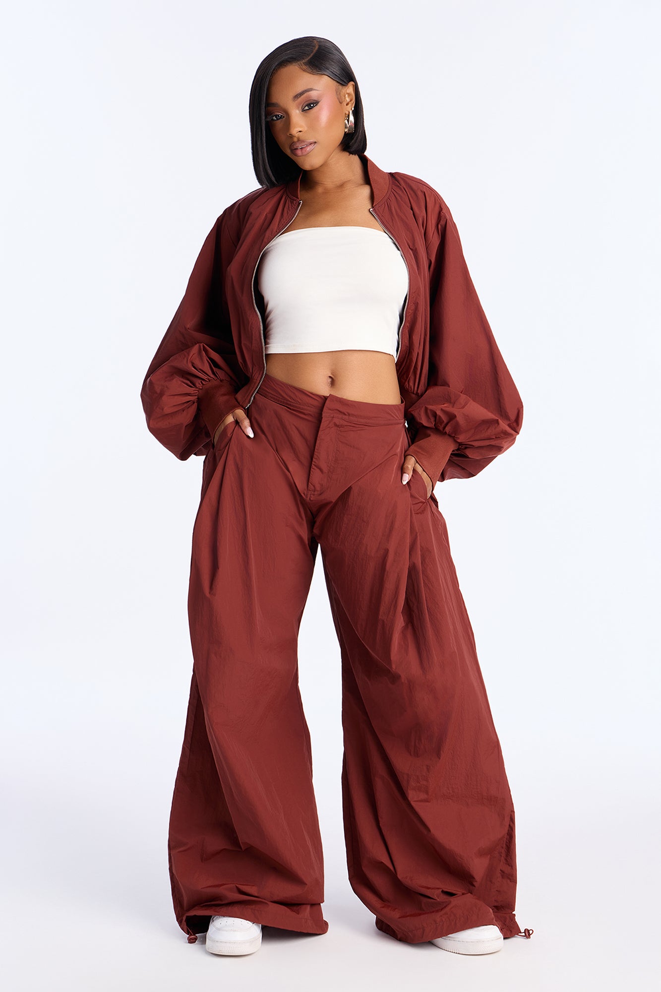 Do Not Disturb Mode Windbreaker Jogger - Mocha