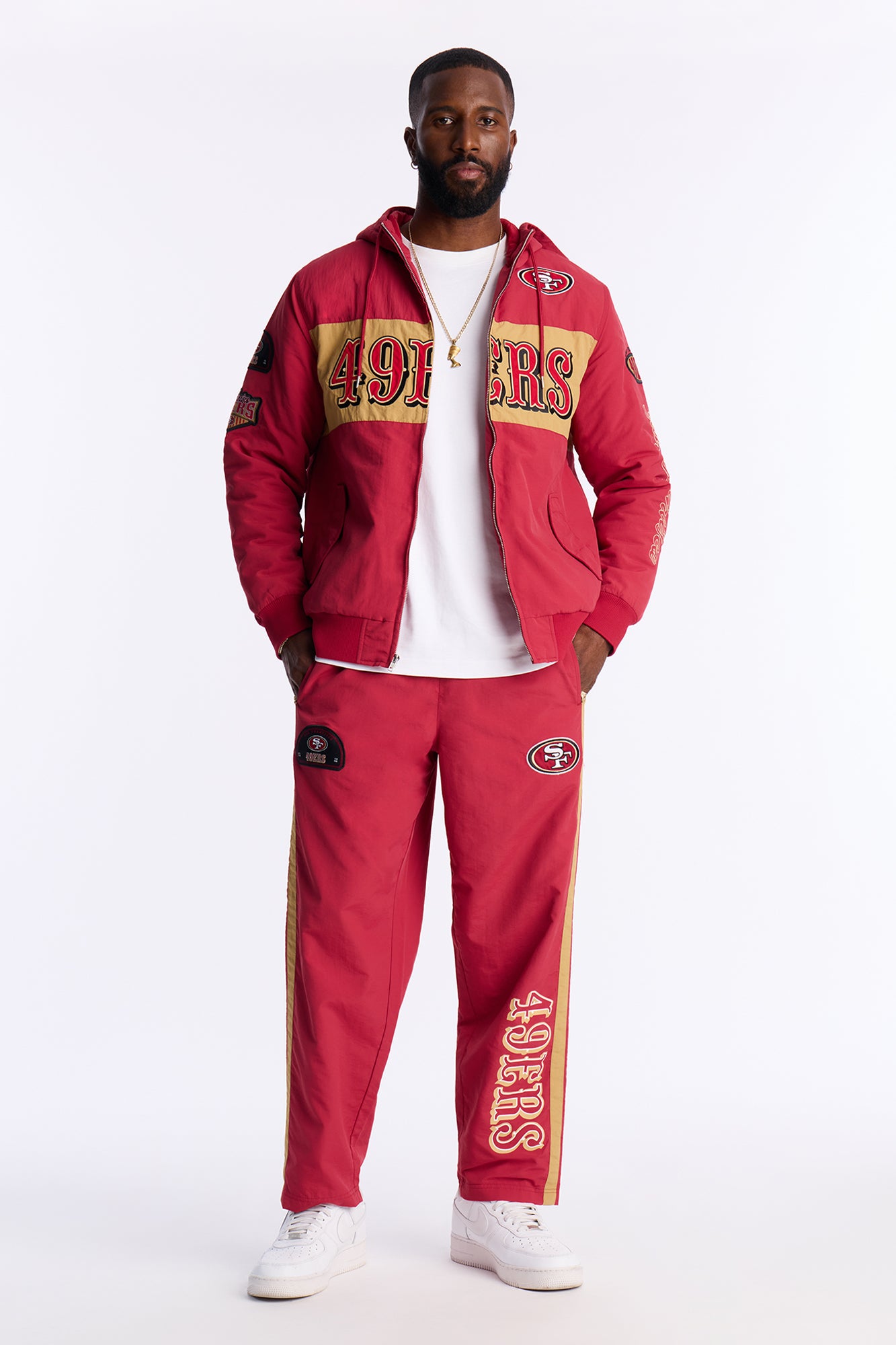 49ers Carbon Wind Straight Pant - Red/combo