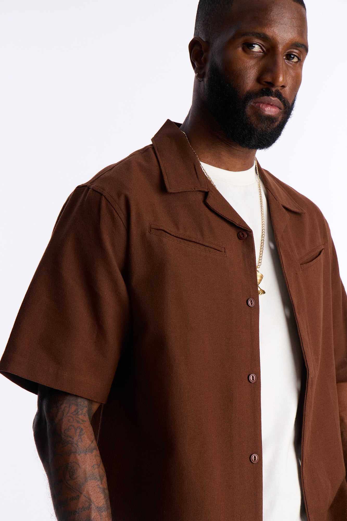 Frontier Fit Button Up Shirt - Brown