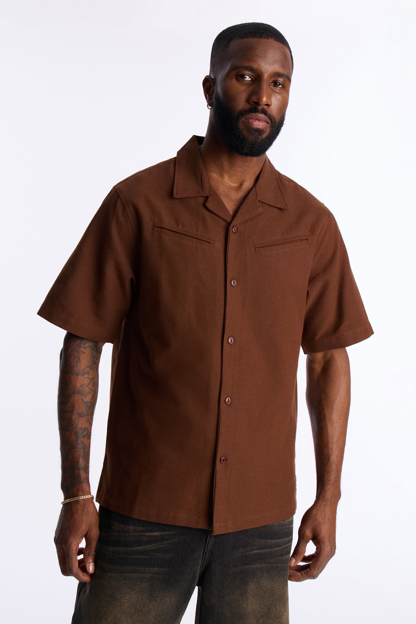 Frontier Fit Button Up Shirt - Brown