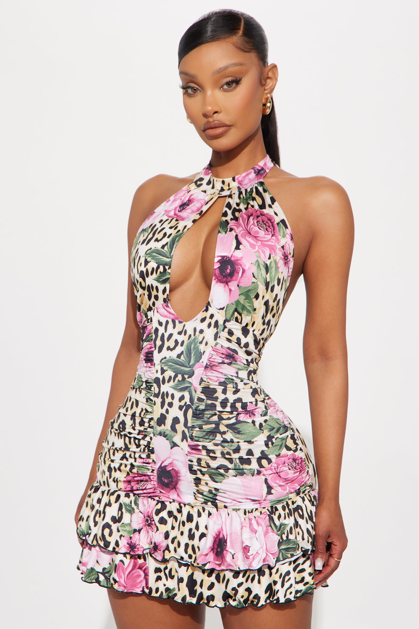 Pretty Wild Leopard Micro Mini Dress - Leopard