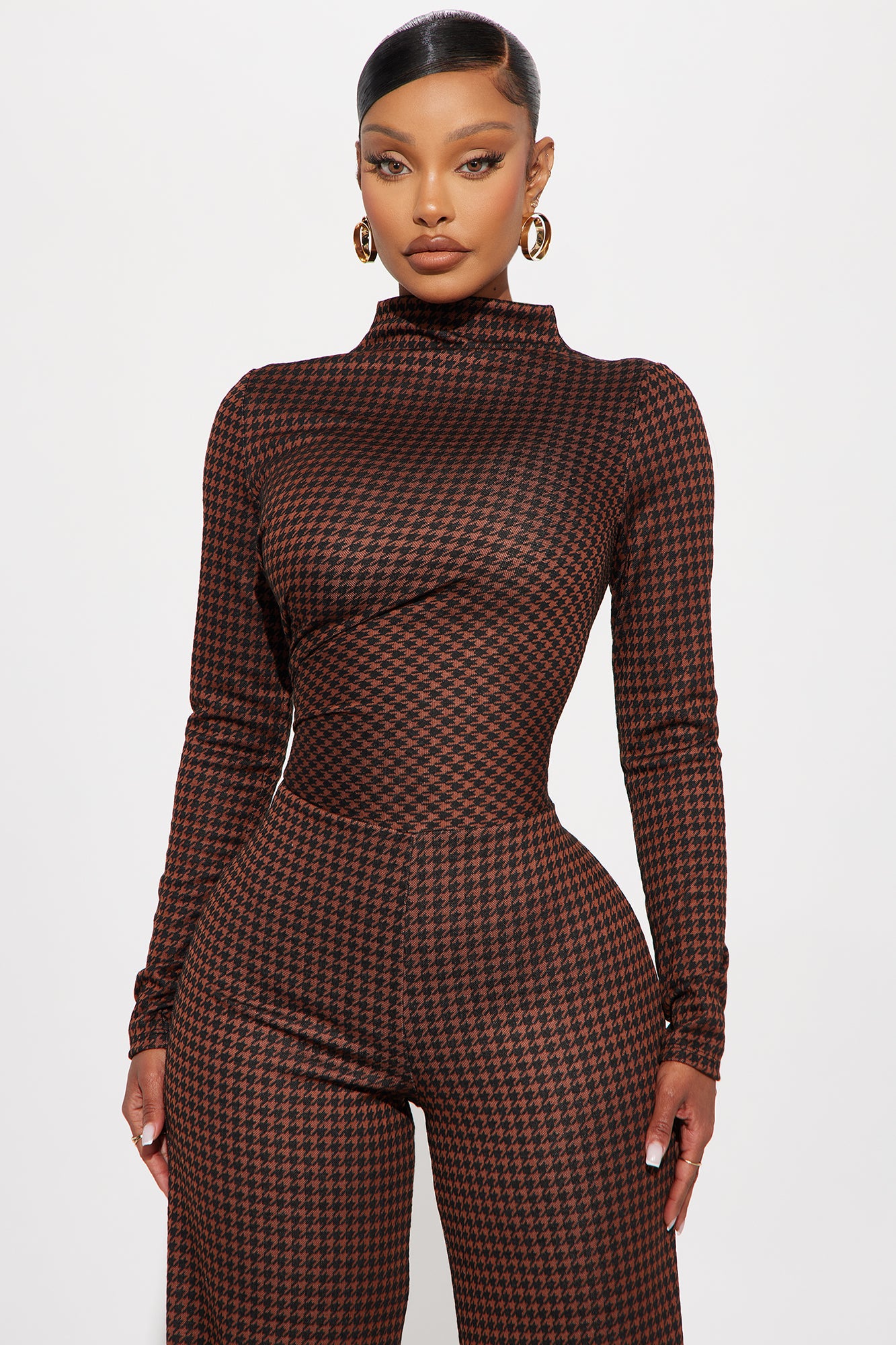 Pulling Up To Work Jumpsuit - Rust/combo