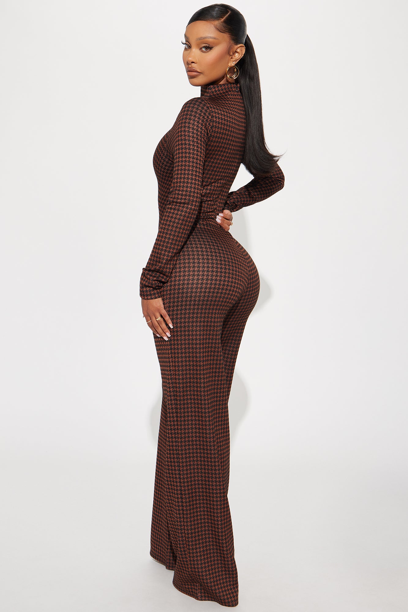 Pulling Up To Work Jumpsuit - Rust/combo
