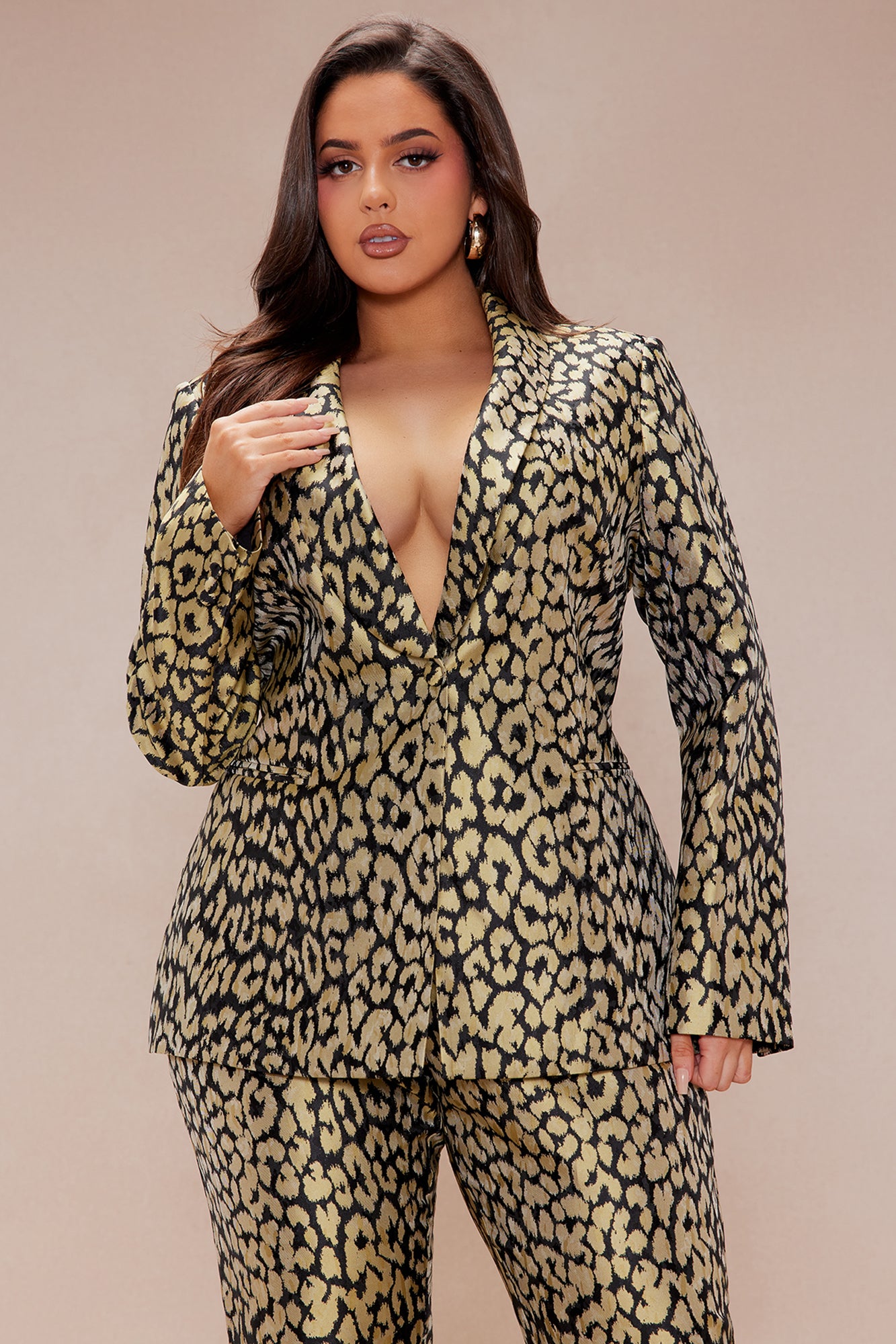 Stepping Out Leopard Suit Set - Chartreuse