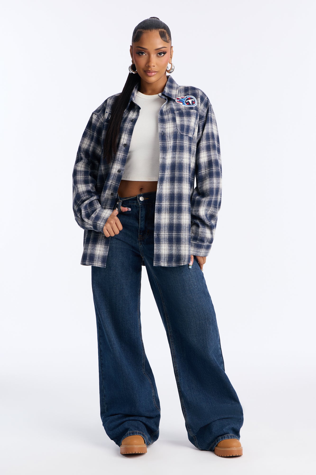 NFL Titans Plaid Flannel - Blue/combo