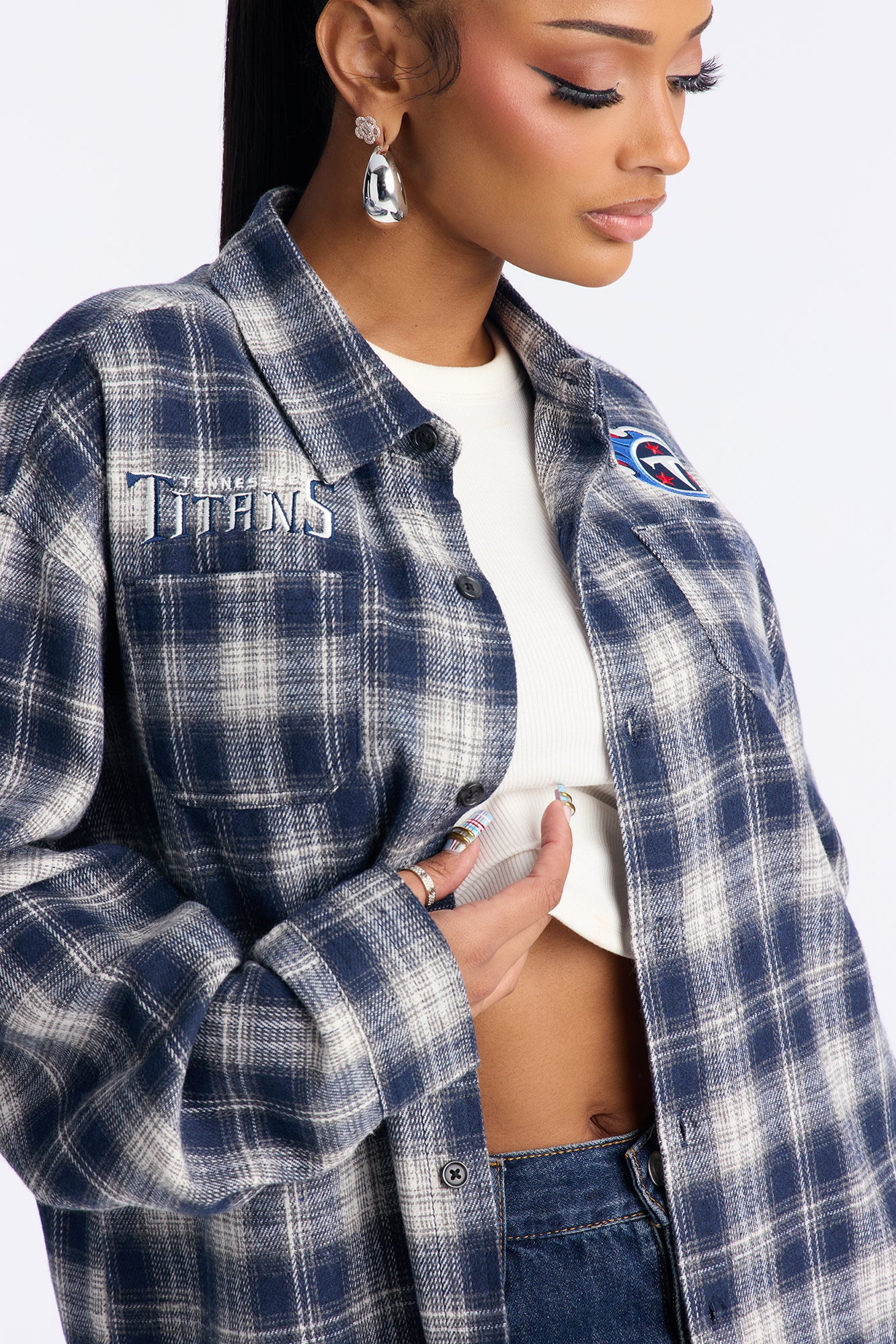 NFL Titans Plaid Flannel - Blue/combo
