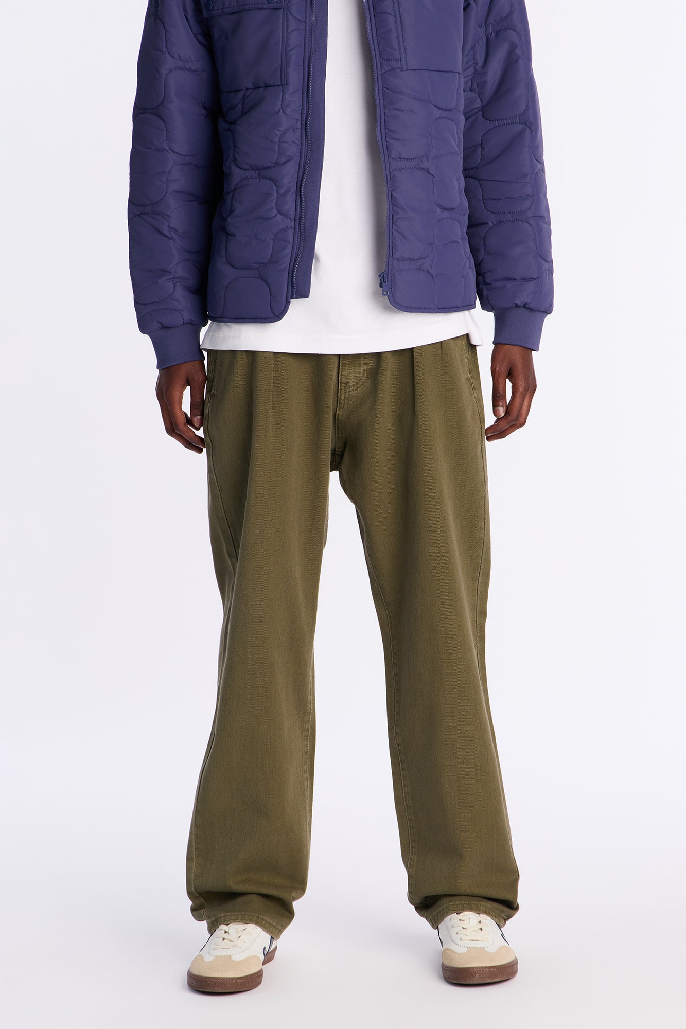 Straight Be Pleated Jean - Olive