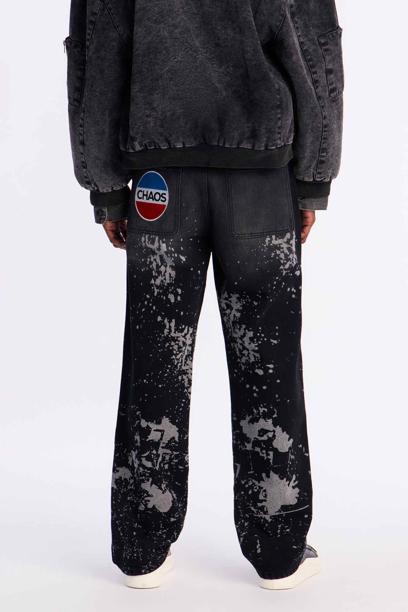 Straight Through Anarchy Patched Jean - Black Wash