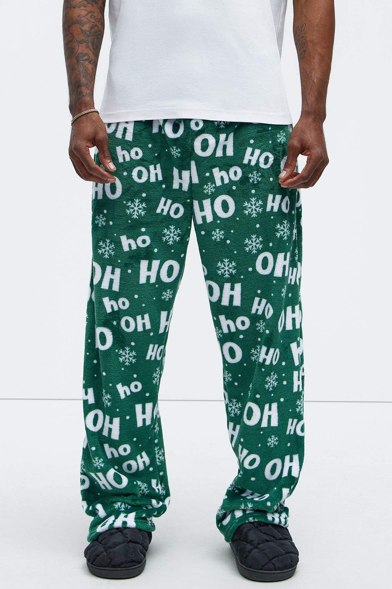 Ho Ho Ho Holiday Lounge Pants - Green