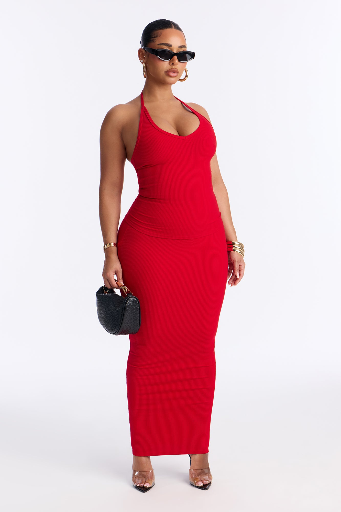 Gaia Snatched Tank Top - Red