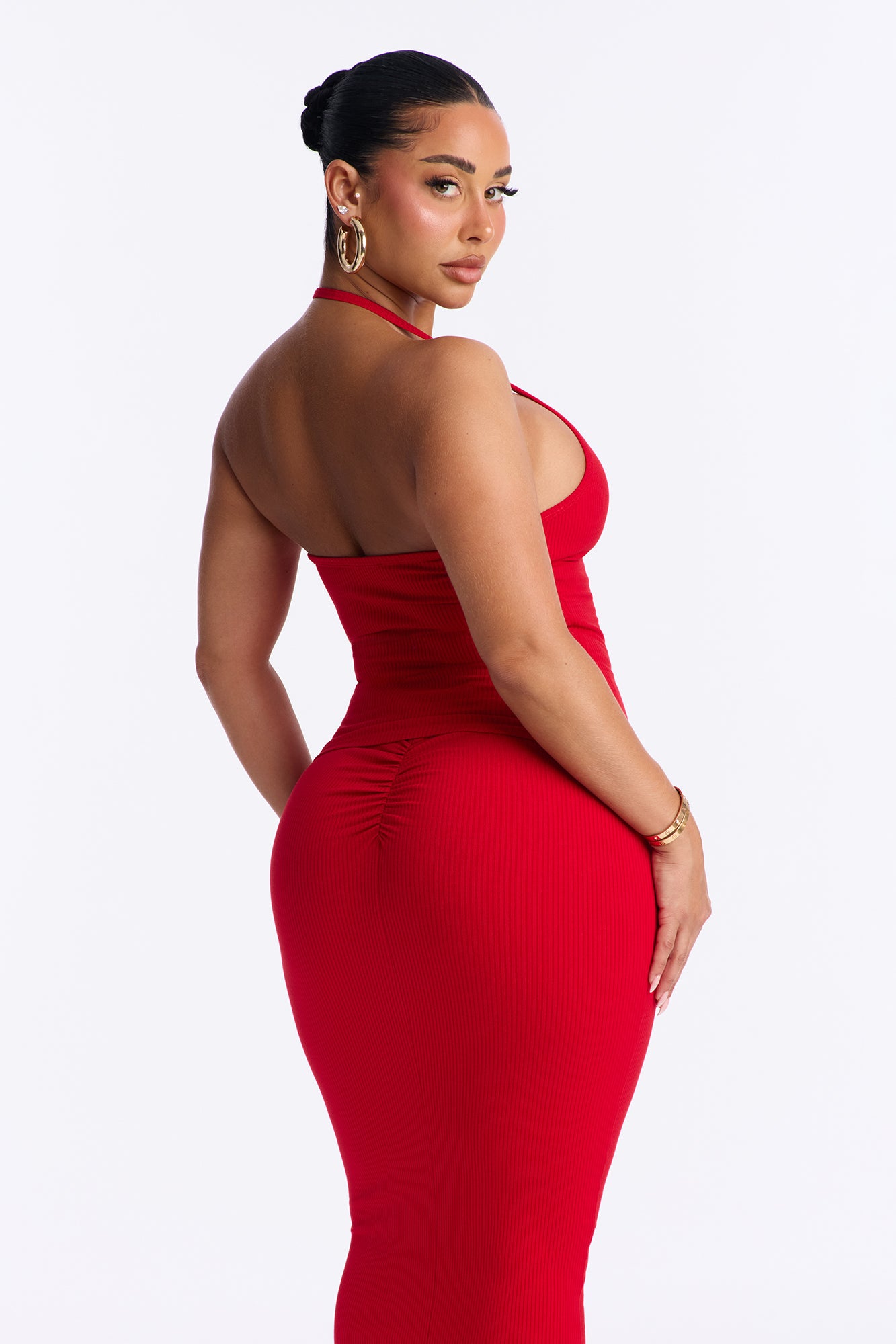 Gaia Snatched Tank Top - Red