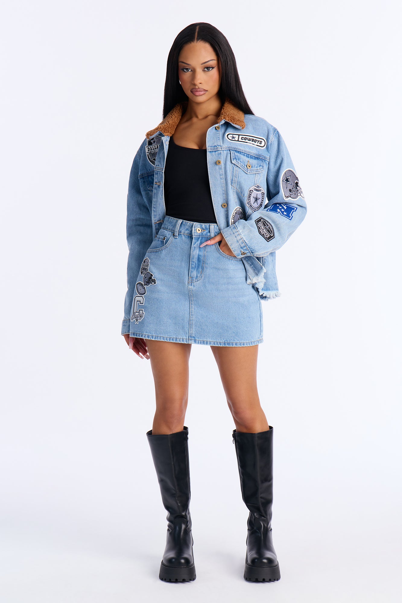 NFL Dallas Cowboys Denim Mini Skirt - Denim