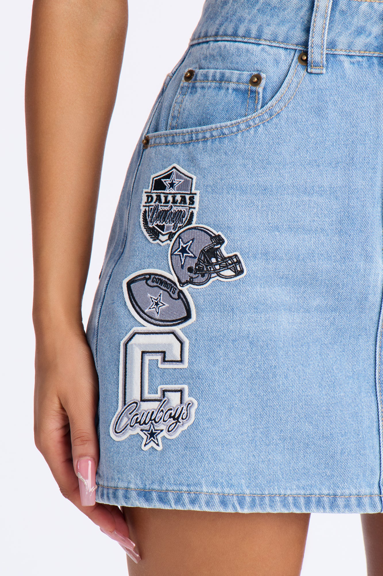 NFL Dallas Cowboys Denim Mini Skirt - Denim