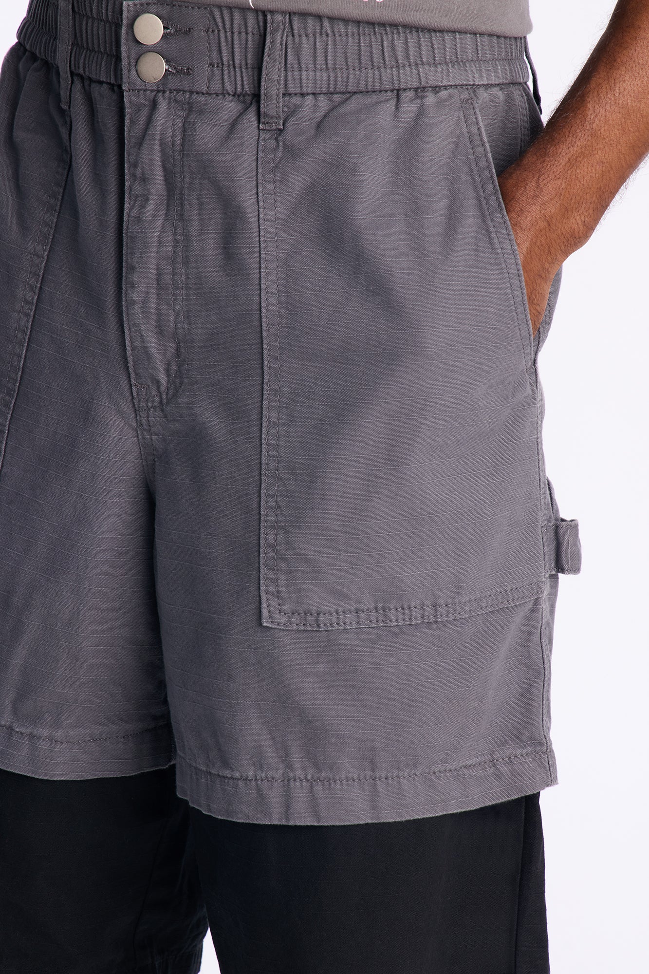 Nostrand Color Blocked Short Bottoms - Grey/Black