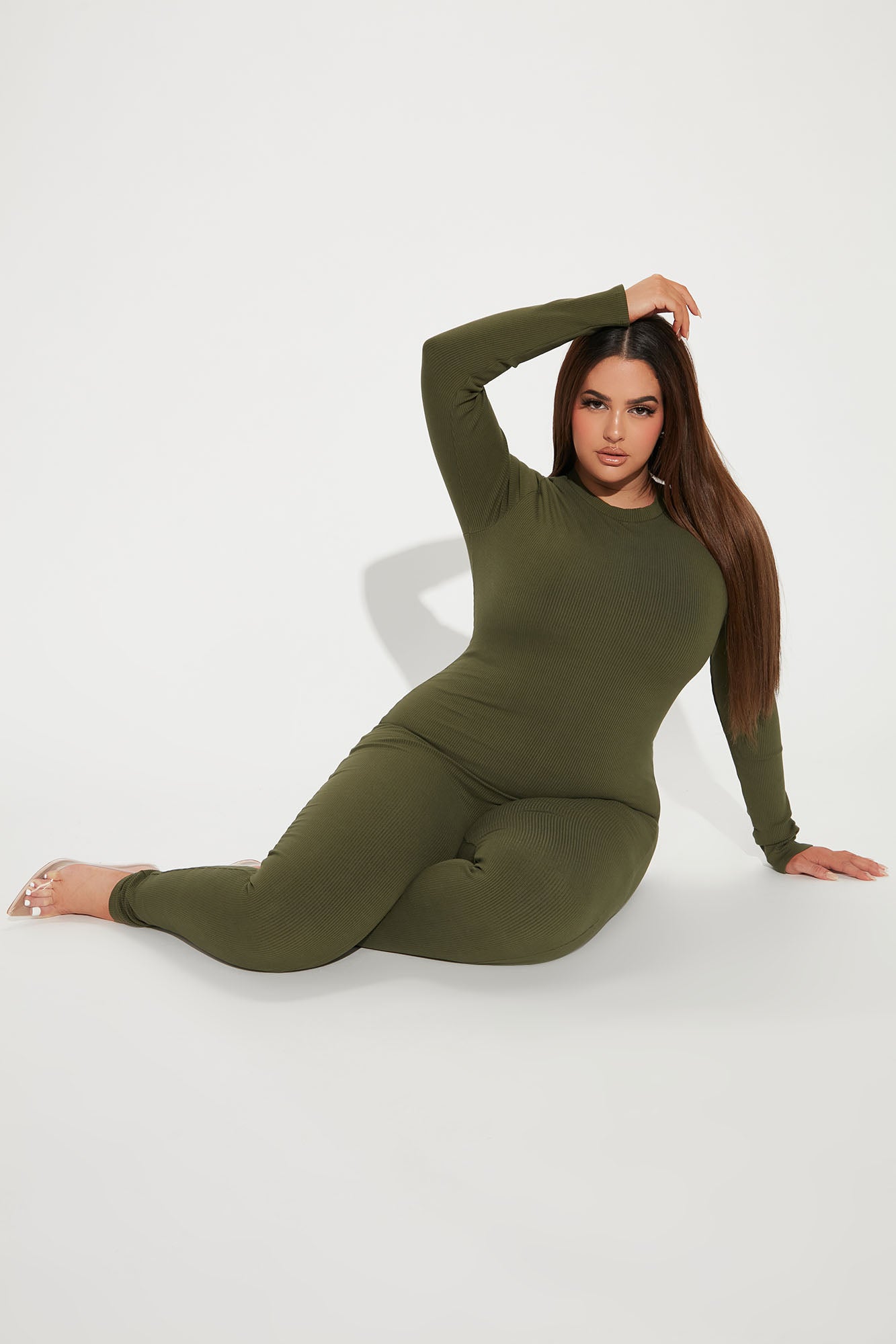 Maribel Snatched Jumpsuit - Olive