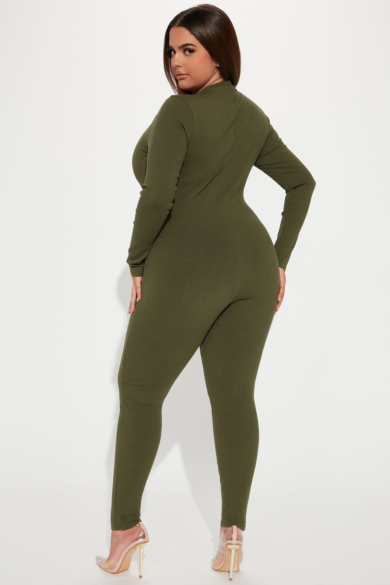 Maribel Snatched Jumpsuit - Olive