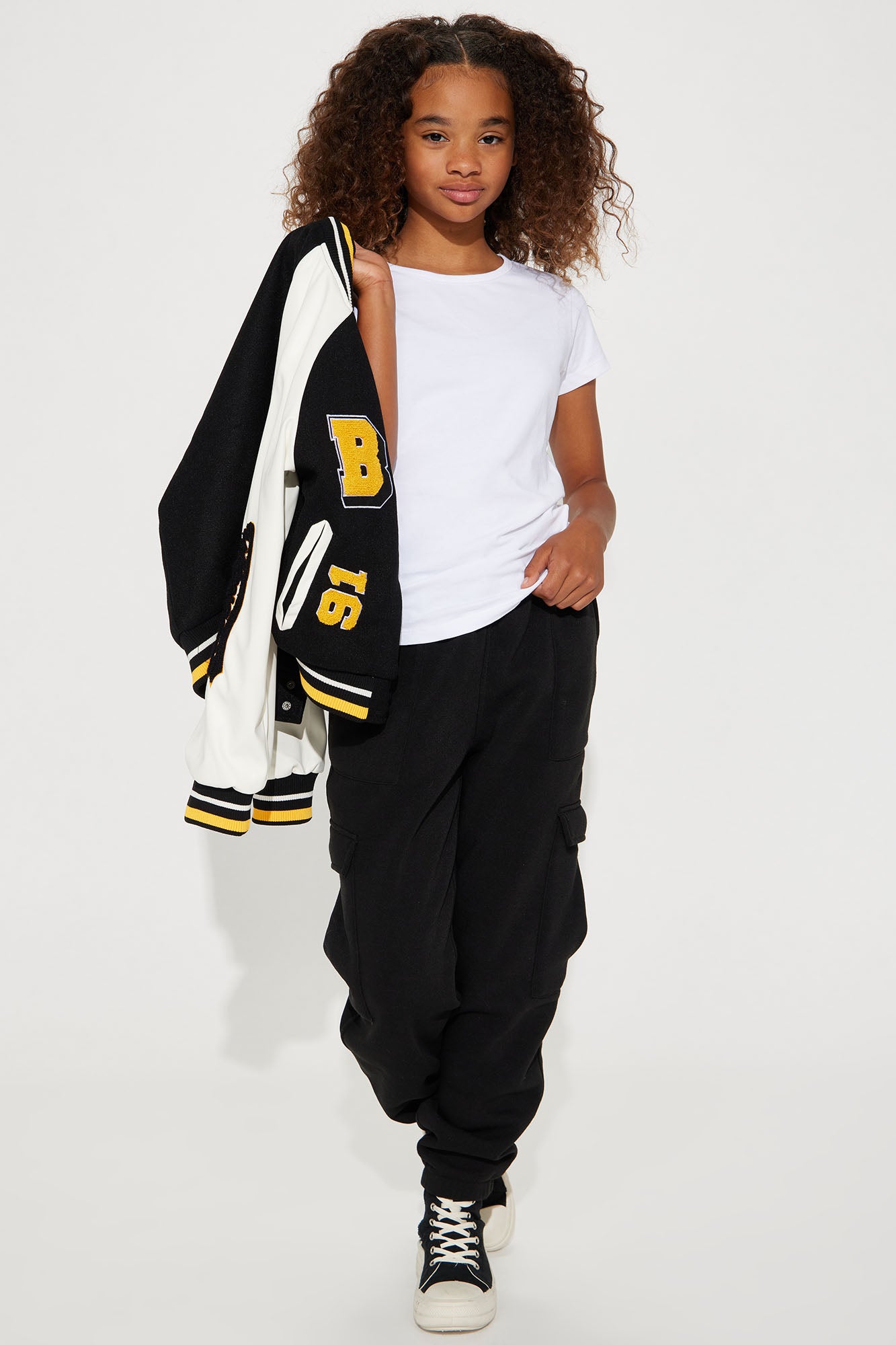 Mini Lily Crew Neck Top - White