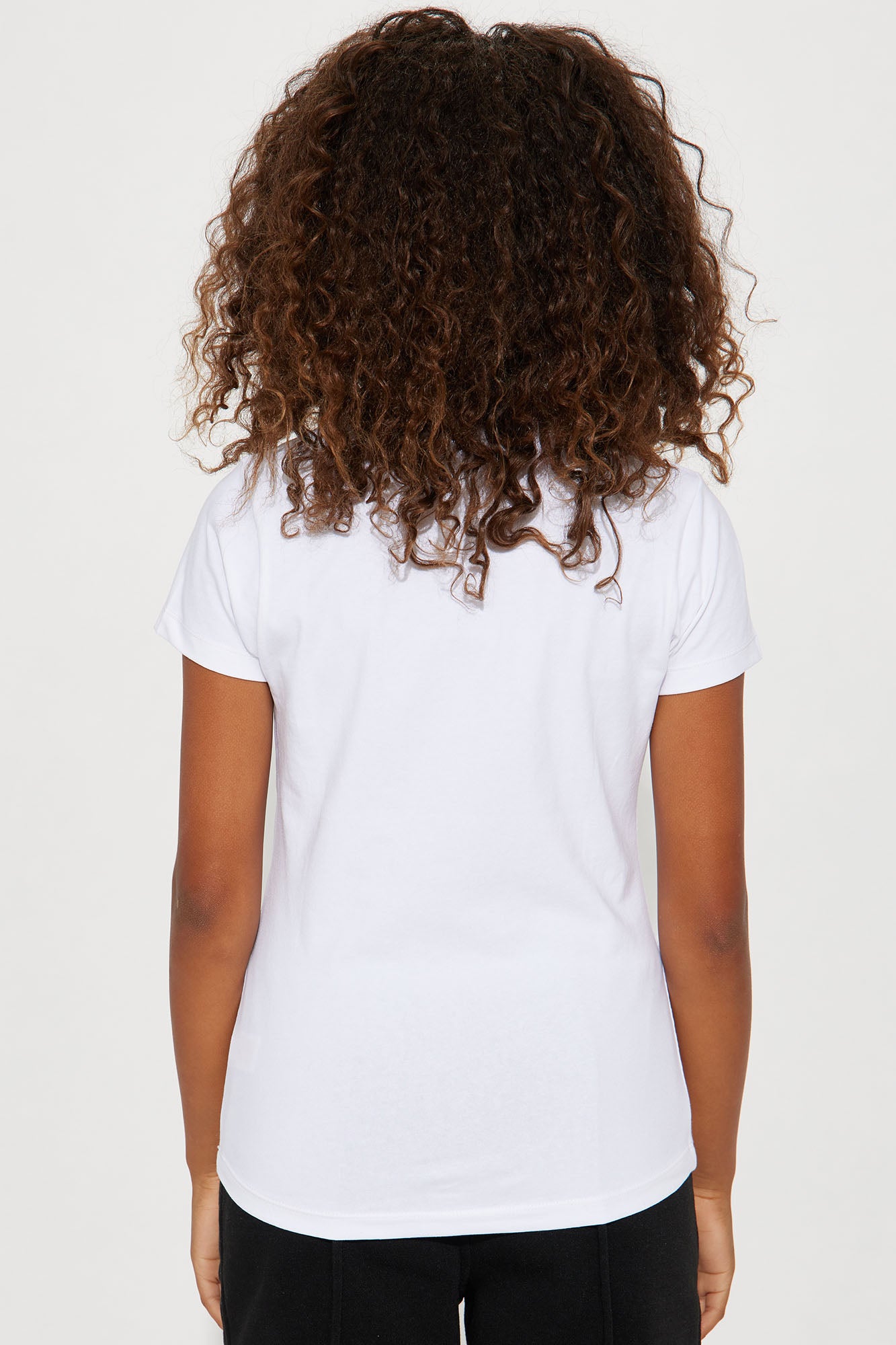 Mini Lily Crew Neck Top - White