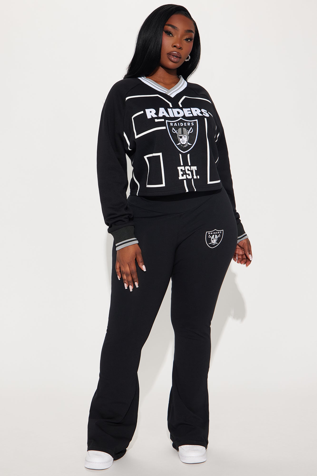 Here To Dominate Raiders Sweatshirt - Black