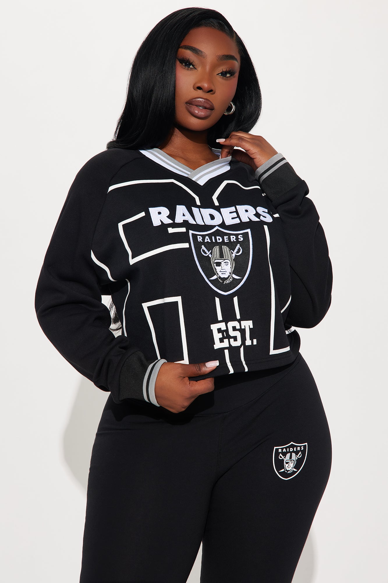 Here To Dominate Raiders Sweatshirt - Black