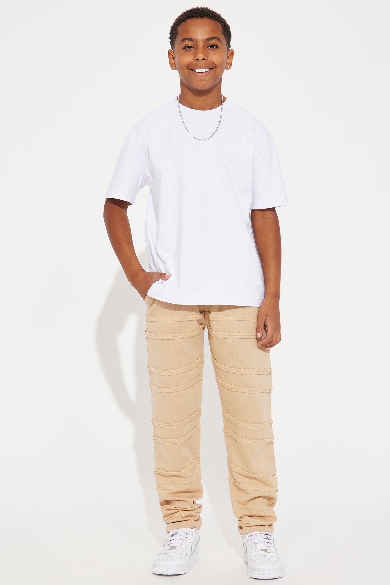 Mini Relax With You Fleece Straight Leg Pant - Khaki