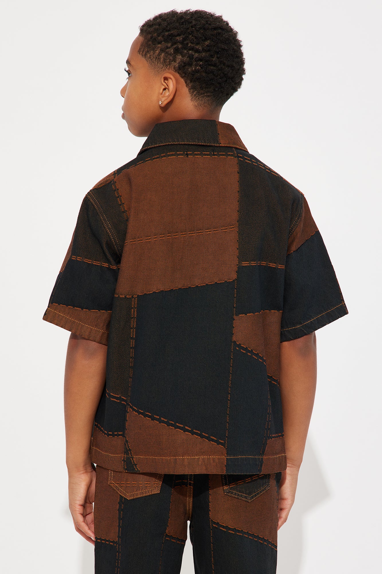 Mini Verdugo Classic Denim Shirt - Brown/combo
